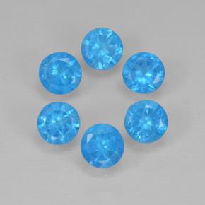 Achetez naturel 1.15ct Bleu bébé profond Apatite gems, Coupe roude, En provenance Madagascar chez GemSelect. En stock, livraison internationale!