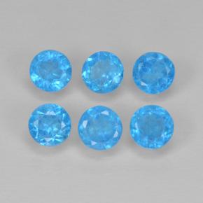 Achetez naturel 1.08ct Bleu azur intense Apatite gems, Coupe roude, En provenance Madagascar chez GemSelect. En stock, livraison internationale!