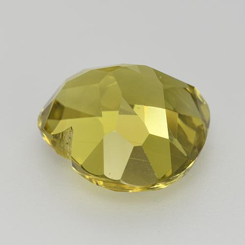 Apatite jaune naturelle forme de coeur, 6,12 ct, VVS-VS