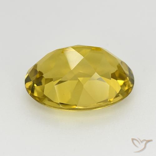 Apatite Doré jaunâtre naturelle ovale, 4.90 ct, VVS-VS