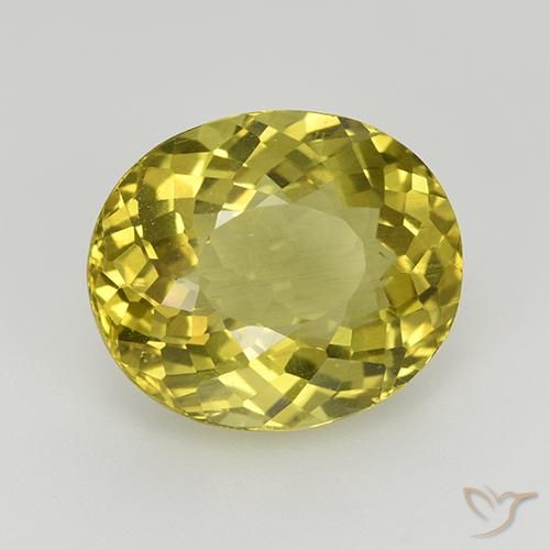 Apatite Jaune moyen naturelle ovale, 6.18 ct, VS