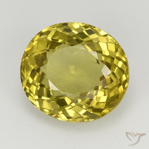 Apatite Jaune foncé naturelle ovale, 8.48 ct, VS