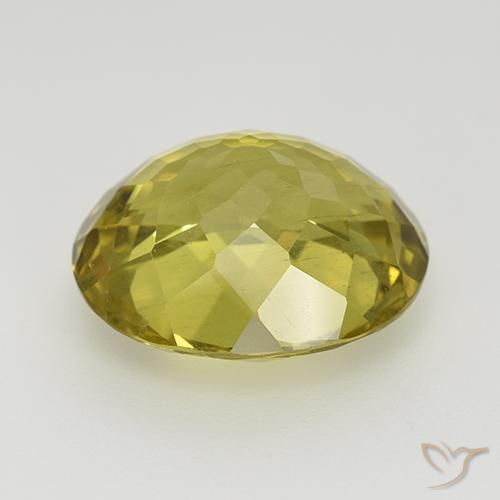 Apatite Jaune foncé naturelle ovale, 8.48 ct, VS