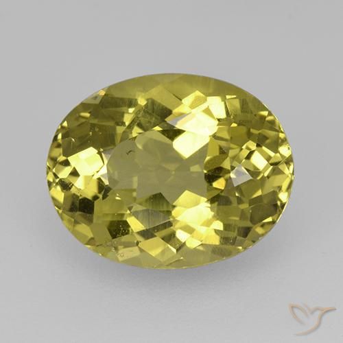 3.98ct Naturel Jaune moyen Apatite, ovale, VS