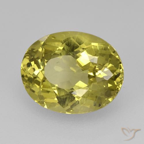 Apatite Jaune moyen naturelle ovale, 3.98 ct, VS