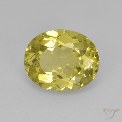 Apatite Jaune pâle naturelle ovale, 2.37 ct, VS