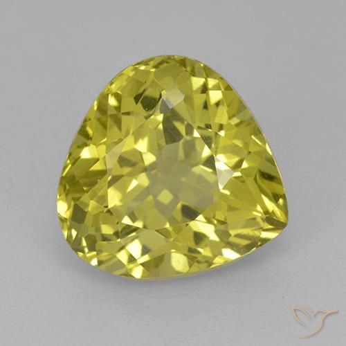 3.73ct Naturel Jaune moyen Apatite, En forme de poire, VS