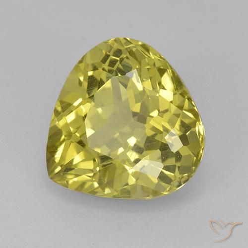 Apatite Jaune moyen naturelle En forme de poire, 3.73 ct, VS