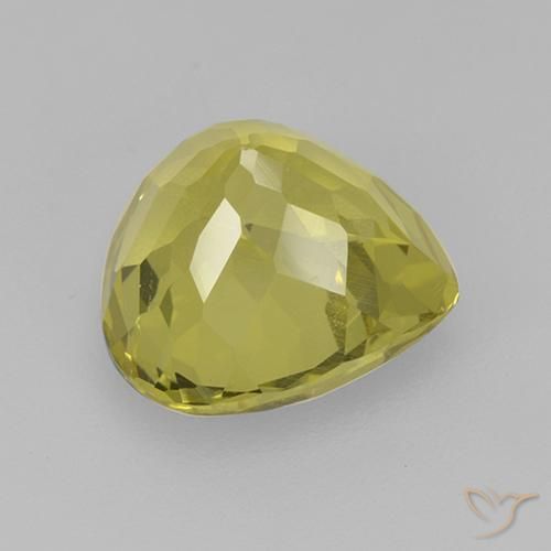 Apatite Jaune moyen naturelle En forme de poire, 3.73 ct, VS