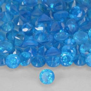 Achetez naturel 0.15ct Bleu Apatite gems, Coupe roude, En provenance Madagascar chez GemSelect. En stock, livraison internationale!