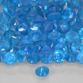 Achetez naturel 0.15ct Bleu Apatite gems, Coupe roude, En provenance Madagascar chez GemSelect. En stock, livraison internationale!