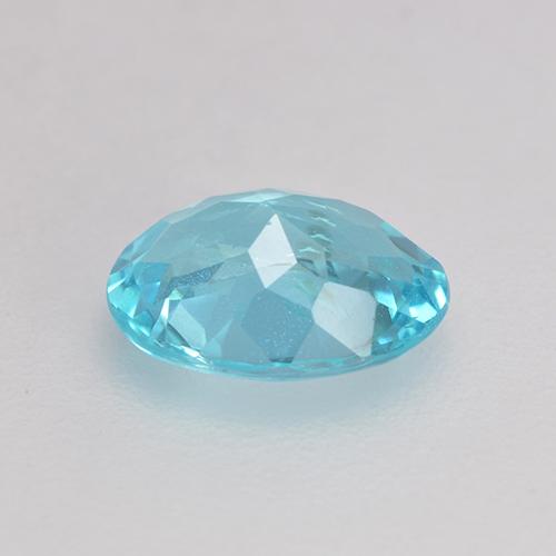 Apatite bleu suisse naturelle coupe ovale, 0,67 ct, VS