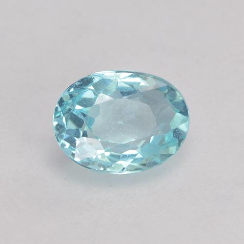 Apatite turquoise naturelle coupe ovale, 0,53 ct, VS