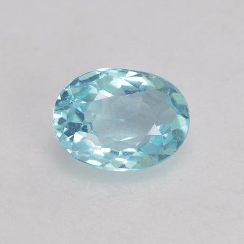 Apatite turquoise naturelle coupe ovale, 0,53 ct, VS