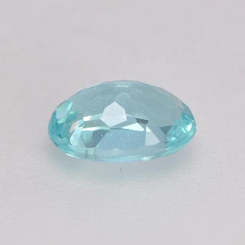 Apatite turquoise naturelle coupe ovale, 0,53 ct, VS