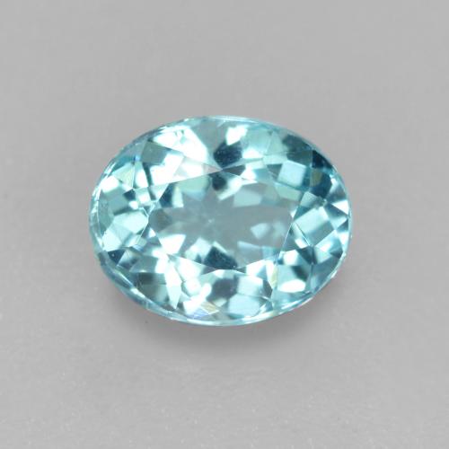 Apatite Bleu aquatique naturelle Coupe ovale, 0.57 ct, VS-SI