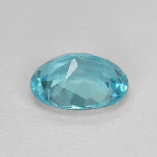 Apatite turquoise naturelle coupe ovale, 0,48 ct, VS-SI