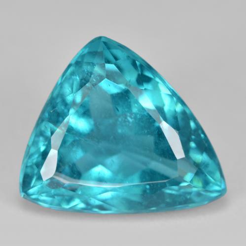 Apatite turquoise naturelle trillion, 4,81 ct, SI