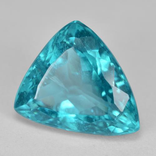Apatite turquoise naturelle trillion, 4,81 ct, SI
