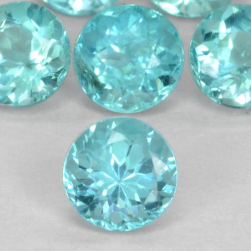 Achetez naturel 0,67ct turquoise apatite gems, coupe roude, en provenance madagascar chez gemselect. en stock, livraison internationale!