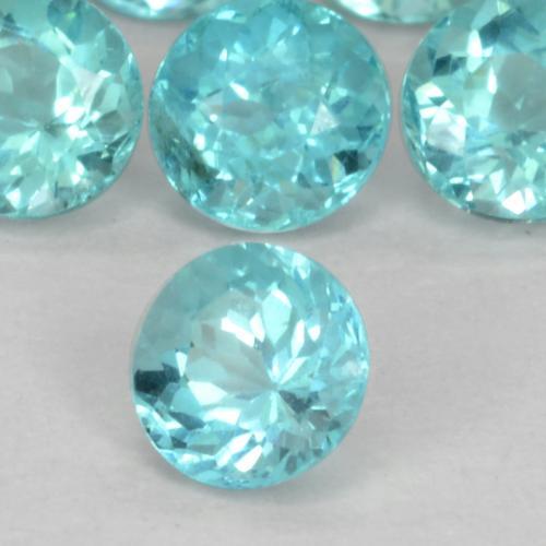 Achetez naturel 0,67ct turquoise apatite gems, coupe roude, en provenance madagascar chez gemselect. en stock, livraison internationale!