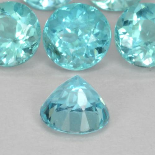 Achetez naturel 0,67ct turquoise apatite gems, coupe roude, en provenance madagascar chez gemselect. en stock, livraison internationale!