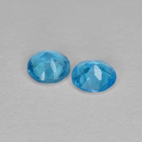 Achetez naturel 0.30ct Bleu azur électrique Apatite gems, Coupe roude, En provenance Madagascar chez GemSelect. En stock, livraison internationale!