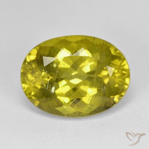 11.46ct Naturel Medium Golden Brown Apatite, ovale, VS