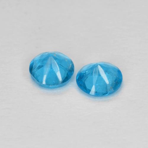 Achetez naturel 0.32ct Bleu azur Apatite gems, Coupe roude, En provenance Madagascar chez GemSelect. En stock, livraison internationale!