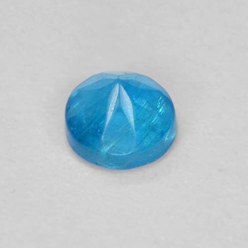 Apatite bleue naturelle coupe roude, 0,22 ct, VS