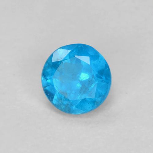 Apatite Bleu moyen naturelle Coupe roude, 0.20 ct, VVS-VS