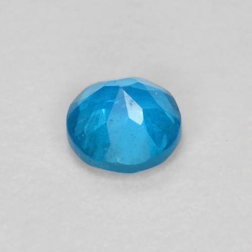 Apatite Bleu moyen naturelle Coupe roude, 0.20 ct, VVS-VS