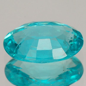Apatite bleue naturelle coupe ovale, 1,45 ct, VS