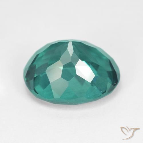 Apatite Bleu vert foncé naturelle ovale, 7.14 ct, VS