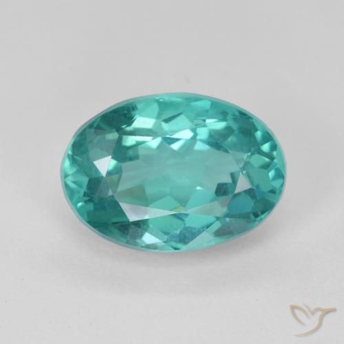 5.33ct Naturel Sarcelle vif Apatite, ovale, VS