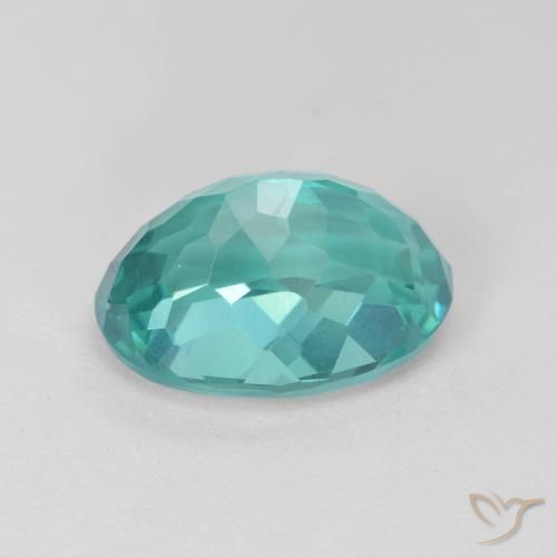 Apatite Sarcelle vif naturelle ovale, 5.33 ct, VS