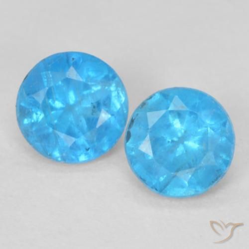 0.33ctw Naturel Bleu intense Apatite, Tour, VS-SI