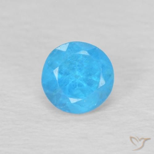 0.24ct Naturel Bleu moyen Apatite, Tour, VS