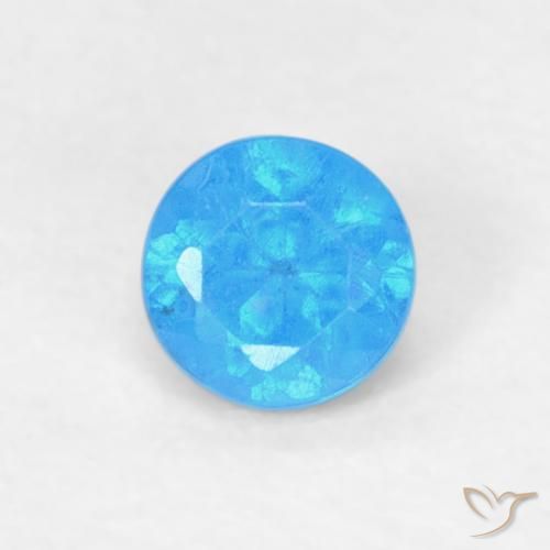 0.18ct Naturel Bleu moyen Apatite, Tour, VVS-VS