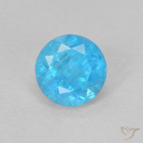 0.24ct Naturel Bleu azur profond Apatite, Tour, VS