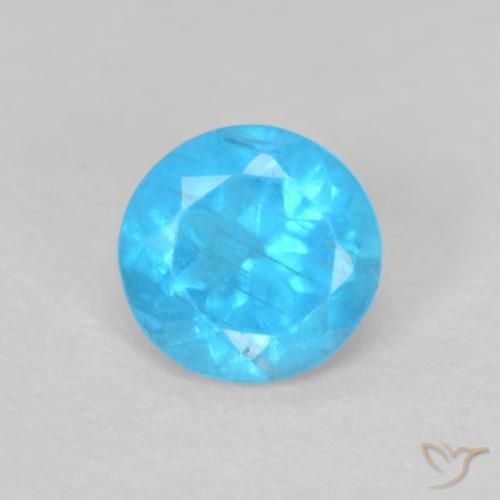 0.20ct Naturel Bleu clair Apatite, Tour, VS