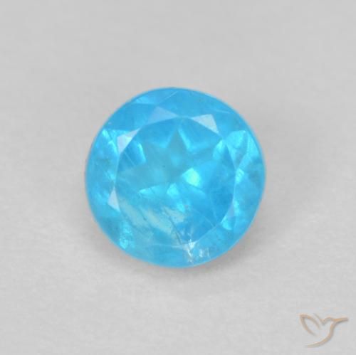 0.21ct Naturel Bleu clair Apatite, Tour, VS