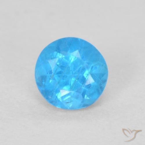0.21ct Naturel Bleu bébé profond Apatite, Tour, VS