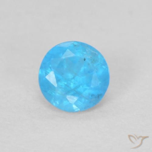 0.19ct Naturel Bleu azur profond Apatite, Tour, VS