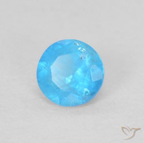 Apatite Bleu azur profond naturelle Tour, 0.19 ct, VS