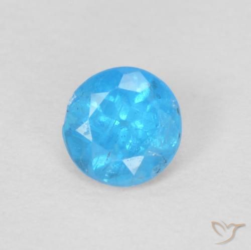 0.16ct Naturel Bleu azur intense Apatite, Tour, VS