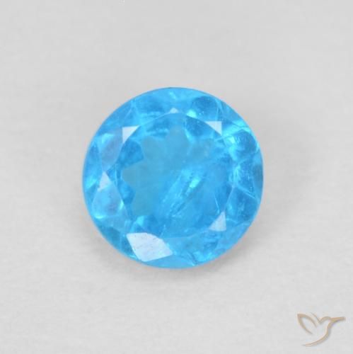 0.20ct Naturel Bleu bébé profond Apatite, Tour, VS