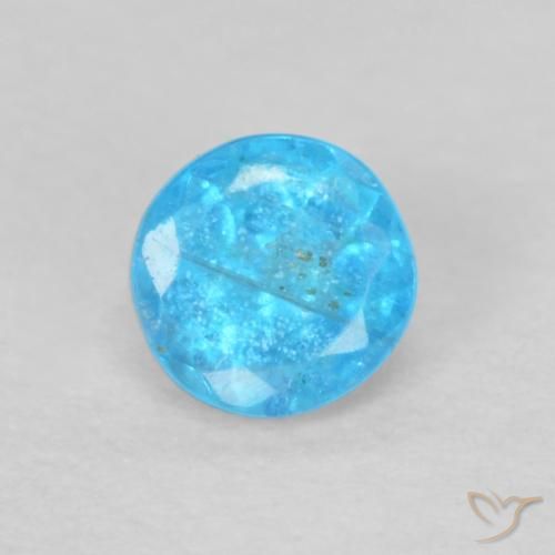 0.19ct Naturel Bleu azur Apatite, Tour, VS