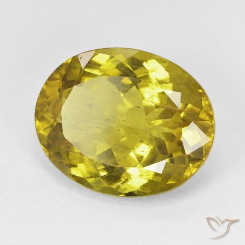 Apatite Jaune brunâtre naturelle ovale, 11.23 ct, VS