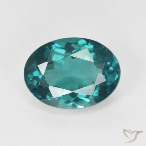 5.25ct Naturel Vivid Greenish Blue Apatite, ovale, VVS-VS